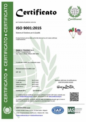 Certificazione ISo 9001 - Emme G Trading s.r.l.